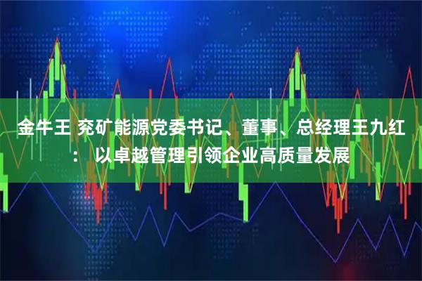 金牛王 兖矿能源党委书记、董事、总经理王九红: 以卓越管理引领企业高质量发展